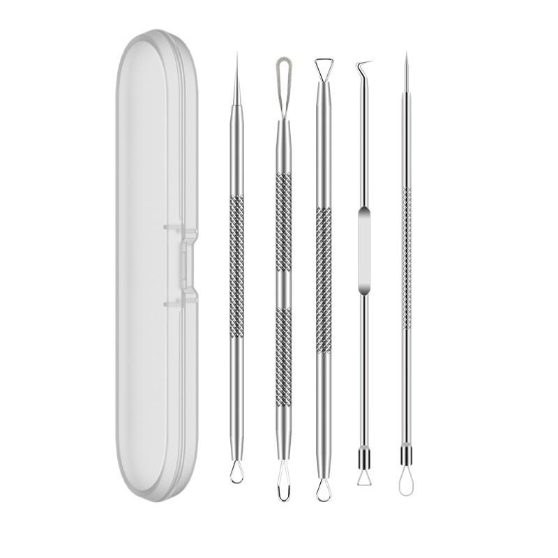 Stainless Steel Blackhead Remover Tool - Needle & Clip for Acne and Makeup.