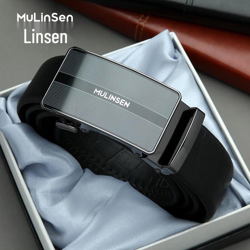 Мужской деловой ремень Mulinsen из натуральной кожи 110cm