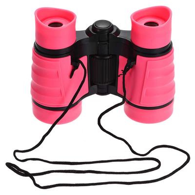 Binóculos uxcell 4x30 à prova de choque Binóculos para crianças de 3 a 12 anos para observação de pássaros, caça, acampamento e exploração rosa