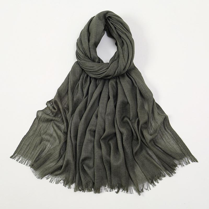 Large Size Cotton Feeling Scarf Women Plain Foulard Femme Luxury Hijab Long Bandana Evening Party Dress Shawls and Wraps