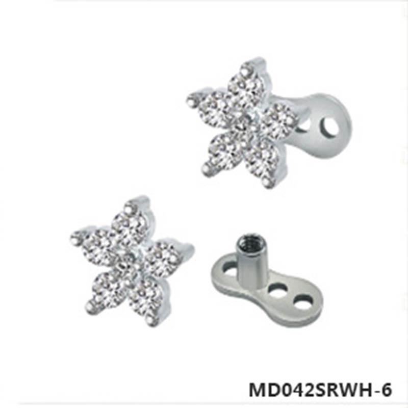 Europäischer und amerikanischer Zirkon-Strass-Piercingschmuck - 316L Titanstahl