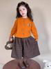Kürbis-Cardigan-Pullover für Mädchen 2026: Stilvolle, dicke Strick-Baby-Oberbekleidung für Frühling/Herbst