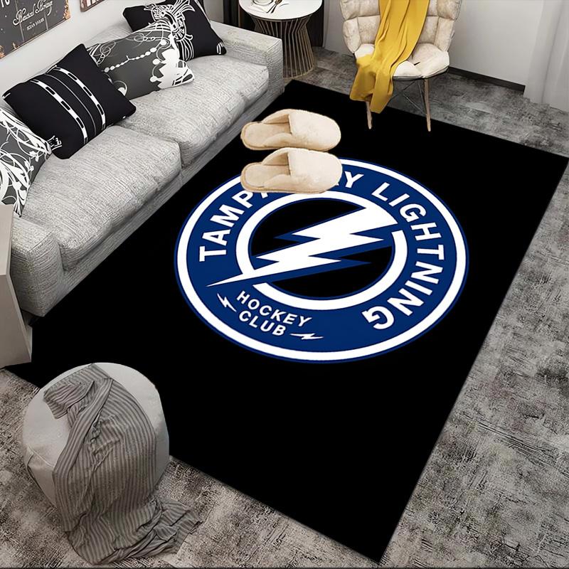 Bay Lightning Hockey Area Rug Suitable for Indoor And Outdoor,Carpets for Kitchens, Homes, Offices, Living Rooms,Home Decor,Christmas Gift