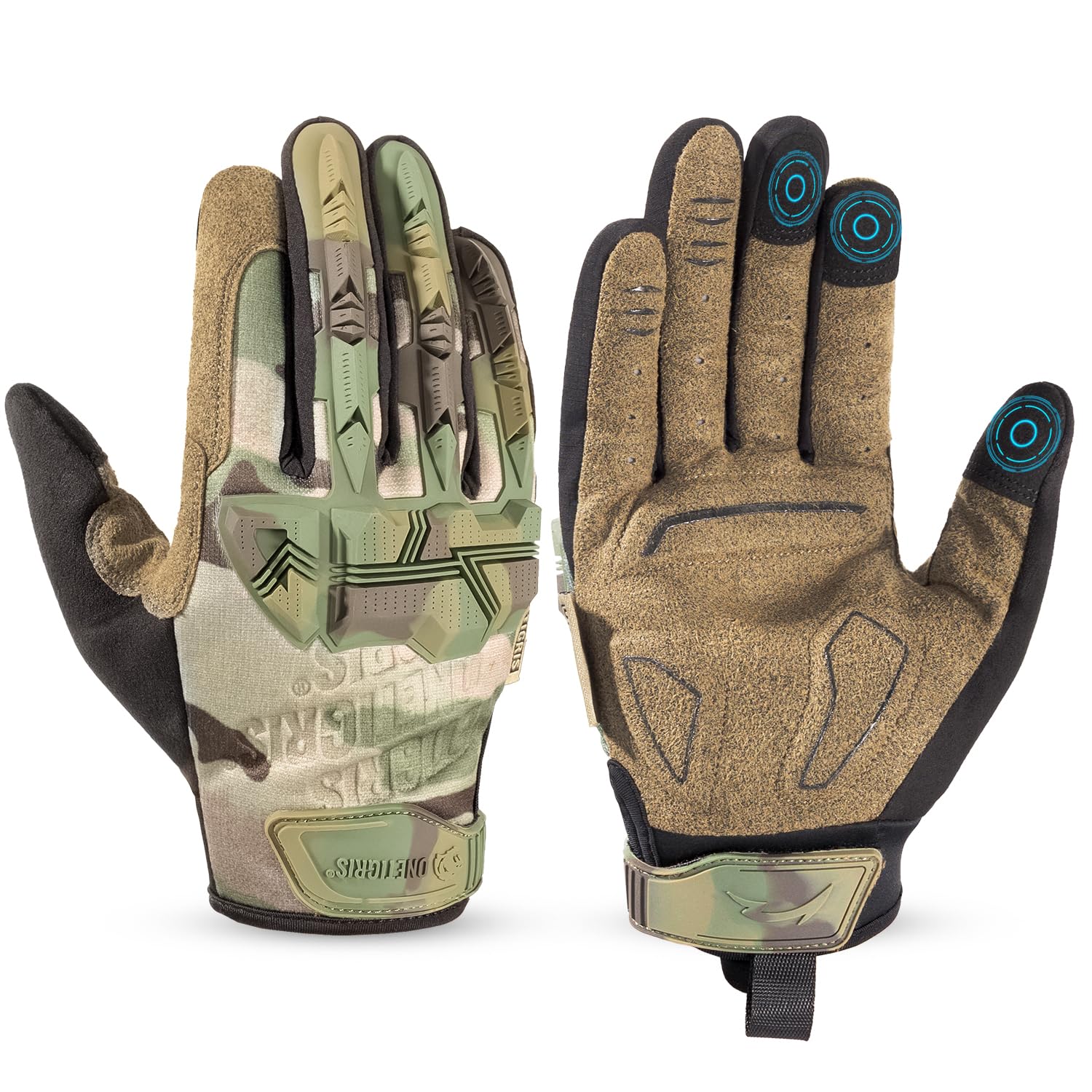 

OneTigris Reinforced Motorcycle Touchscreen Tactical Gloves for Outdoor and Size L Gloves, Abrasion-Resistant, Impact-Resistant, Non-Slip, Compatible,