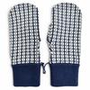 Excellent HERMES Hope Mitten H-pattern Knit Jacquard Gloves Navy Cashmere M Used