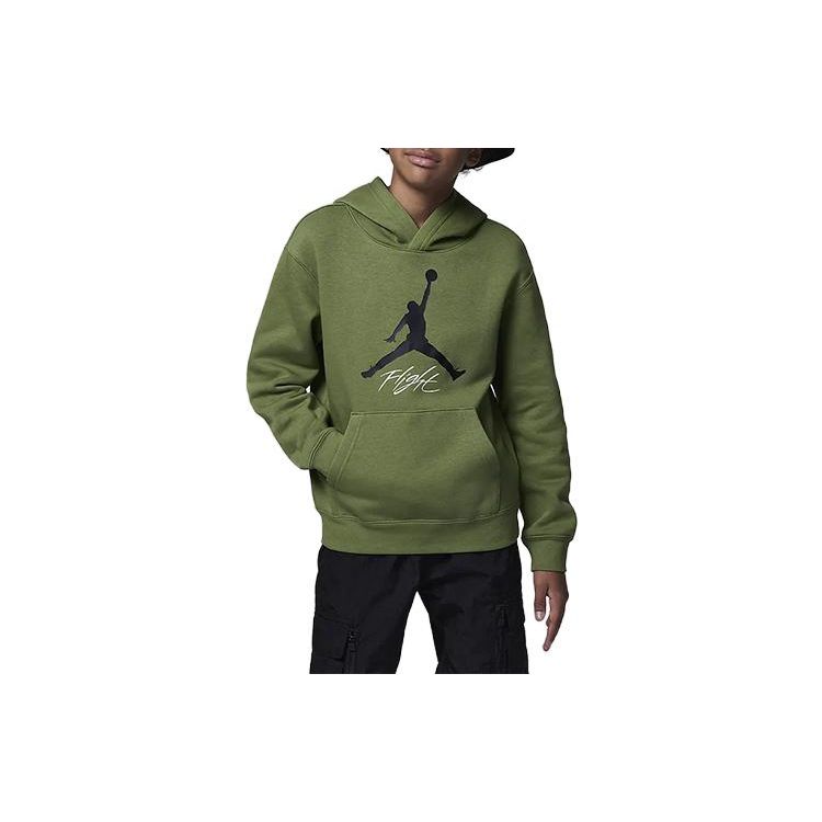 

Jordan MJ Baseline Logo Printed Hooded Long Sleeve Sweatshirt Kids sweatshirt Green FV5827-328 M
