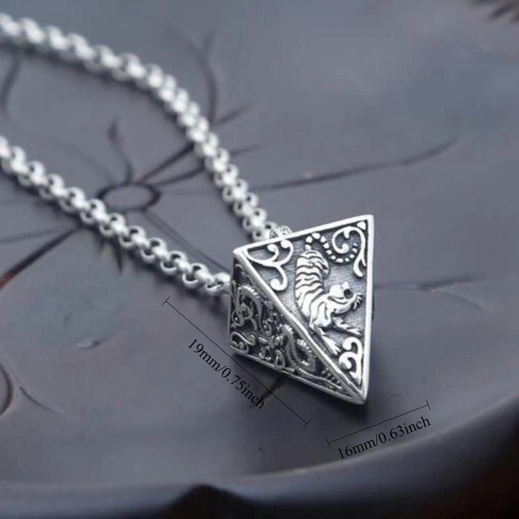 Men's Pyramid Pendant Necklace - Men's Necklace, Men's Accessory, Gift for Your Partner