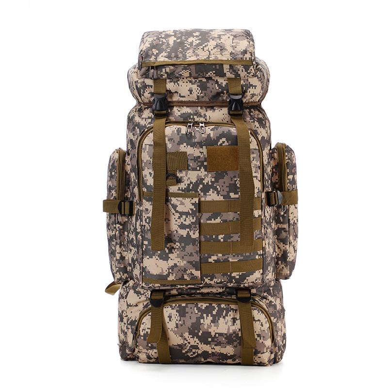 Outdoor 80L Waterproof Camouflage Hiking Backpack - Large Capacity for Travel, Camping, and Sports