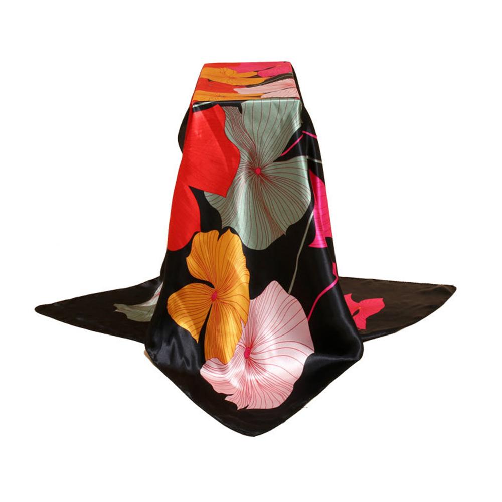 Muslim Style Women Delicate Printing Simulation Silk Scarf