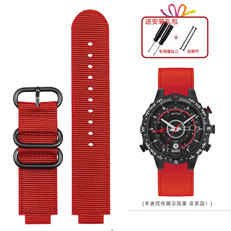 Hoge kwaliteit heren band accessoires 24x16mm Voor timex horlogeband heren tide kompas band T2N721 T2N720 nylon band