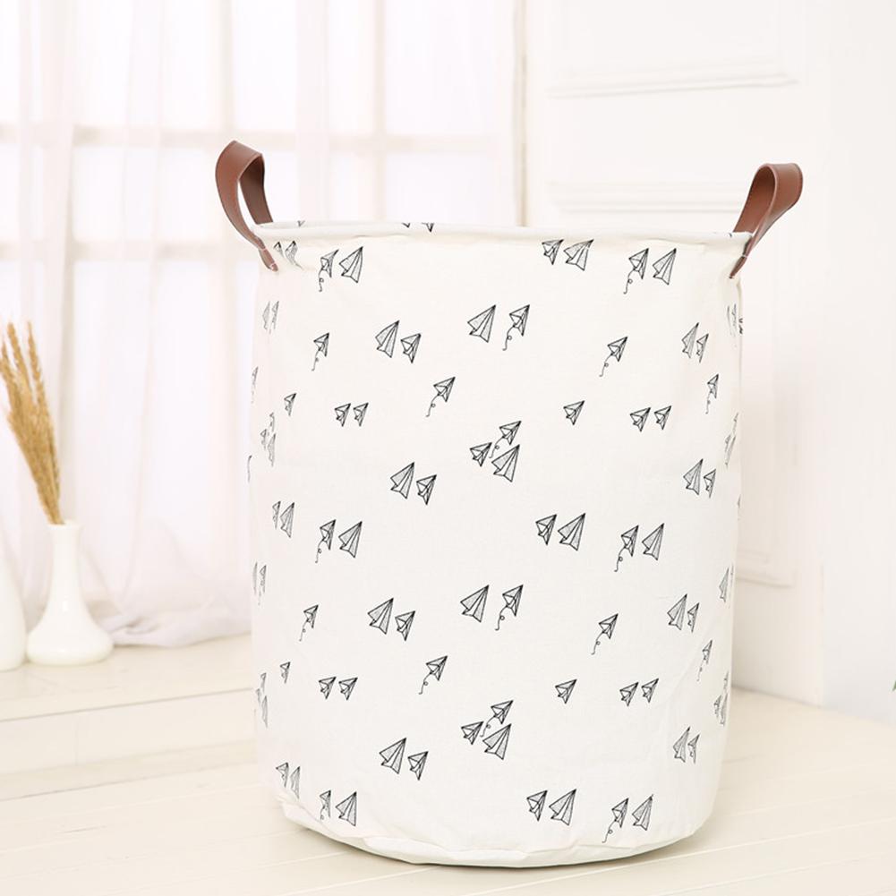 Large Capacity Canvas Standing Storage Bag Simple Laundry Toy Organizer with Handle