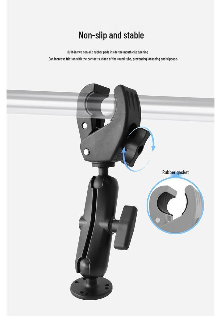 1.5-Inch Mouth Clip Ball Head Trolling Motor Stabilizer Bracket for Speedboats