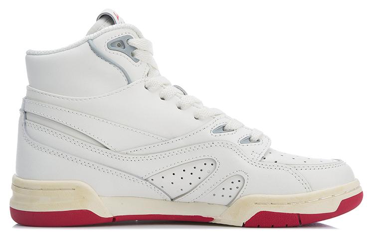 Li Ning 937 Vintage Basketball Shoes Women's High Top Ecru AGBR026-1