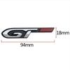 Car Styling GT 3D Metal Chrome Zinc Alloy Emblem Car Badge Body Fender Adhesive Emblem For Peugeot GT RCZ 308 508 3008 5008