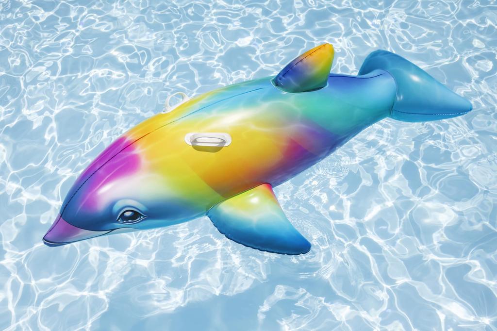 Bestway 168 x 66cm Dolphin Daydream Float Weight Capacity 45kg 41541 Ride-On (Dolphin Float)
