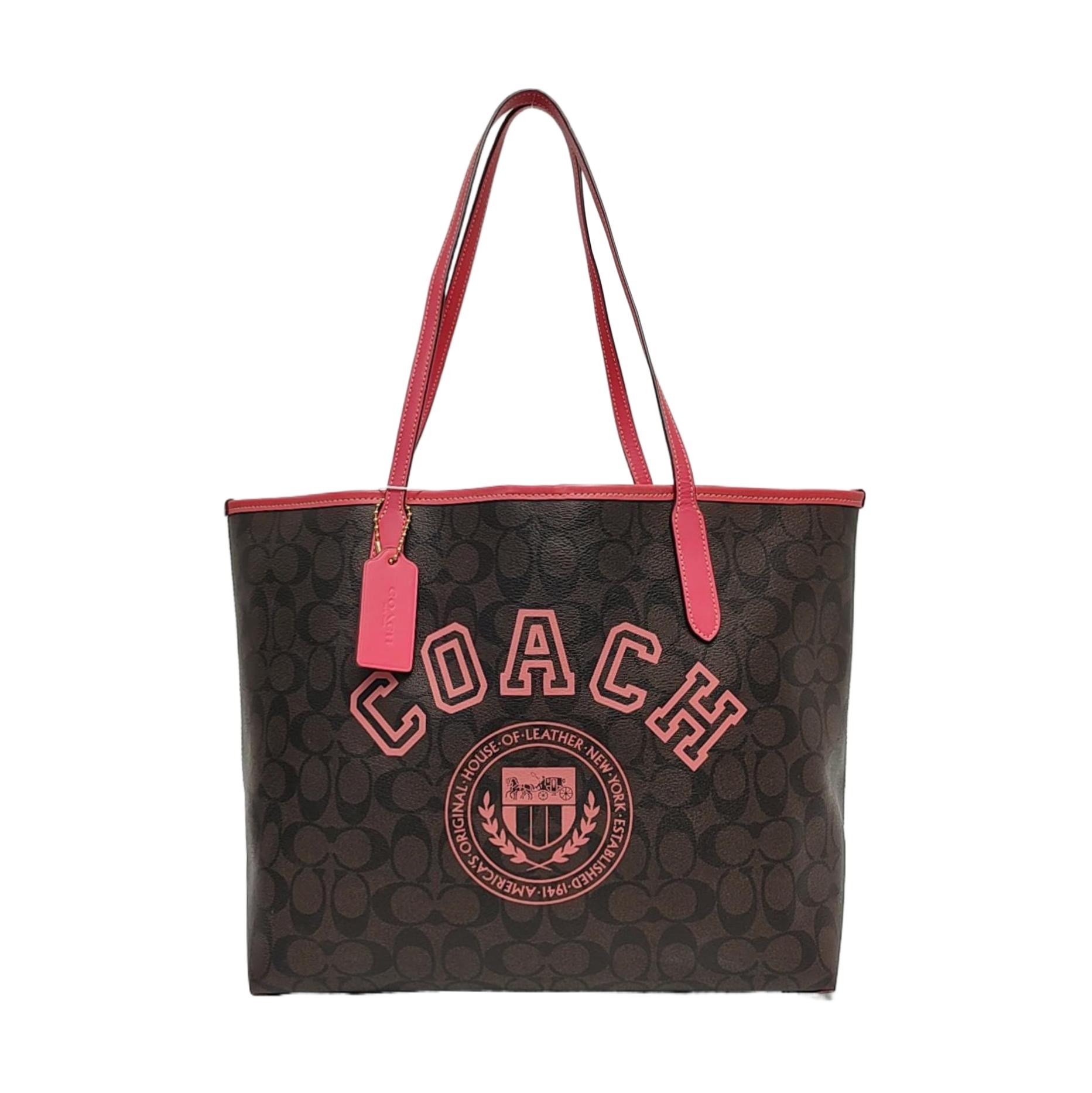 [Pre-Owned] City 33 Classic Logo Print Faux Leather Tote Bag - Very Good #1R5G2YJ ONE SIZE