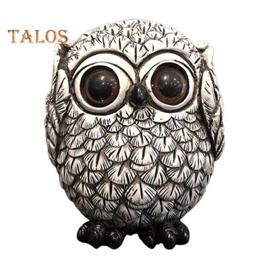 

Миниатюрная фигурка совы, реалистичная статуэтка совы из смолы с большими глазами, рождественская настольная центральная деталь для домашнего декора S