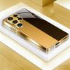 Electroplated Gold New Phone Case for Samsung Galaxy S26 Ultra S25 Plus S24 S23 S22 Fe Tempered Glass Artistic Texture Patterns