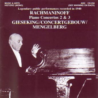 

CD RACHMANINOFF, MENDELBERG; CGB - Piano Concerto 2 CD250 Japan Classical Used