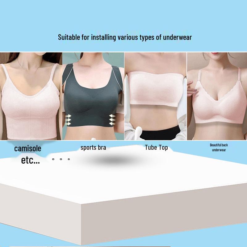 Extra Dicke Herausnehmbare BH-Einlagen: Rücken-BH-Einlagen für verbesserte COS-Show und Sport-BH-Einsätze für Herren Recommended for Below 125 pounds white