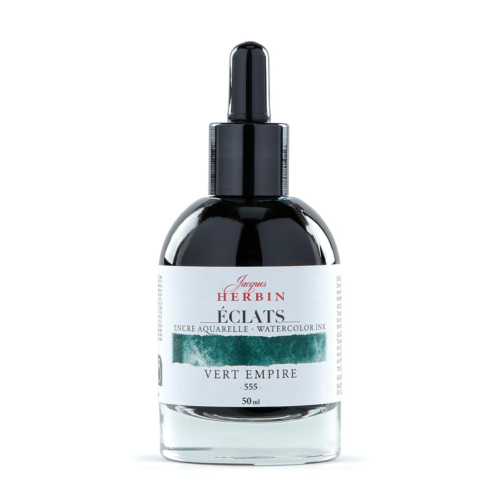 Herbin Eclat Watercolor Empire Green Ink, 50ml, (hb16555)