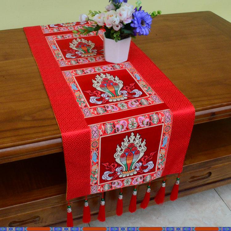 Tibetan-style Table MATS Zen-inspired Dining Tables Coffee Tables TV Cabinets Long Table Flags/classical Home Fabric Decorations