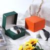 Rounded Corner Flip-Top PU Leather Watch Box with Logo - Simple, Universal, High-End Feel