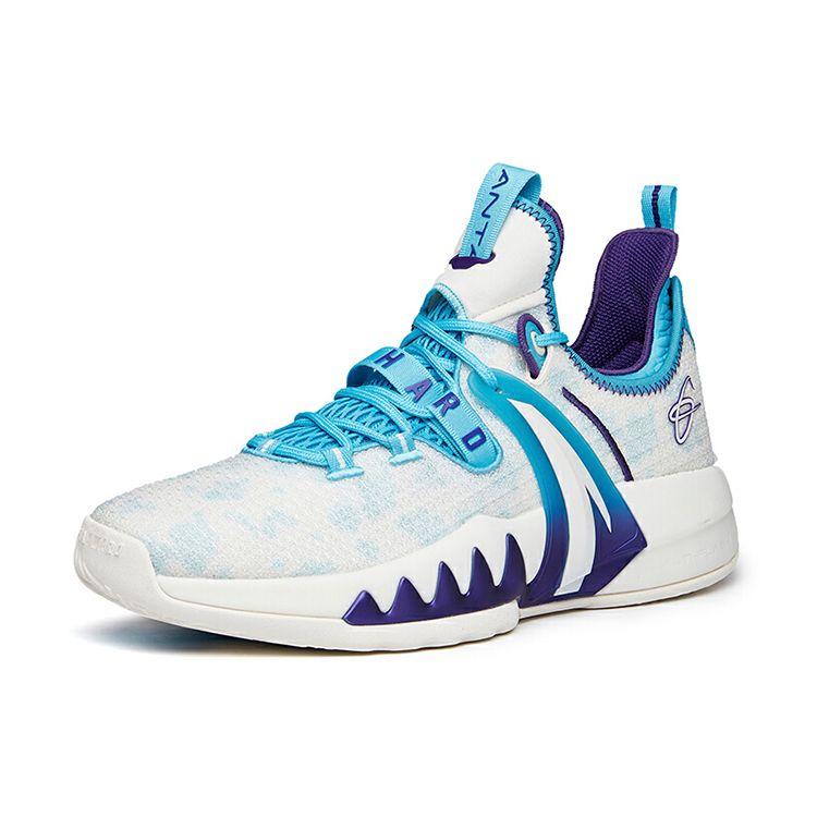 Anta GH2 Hayward Durable Non-Slip Low-Top Basketball Shoes Men Sneakers White Blue Purple 112131103-11