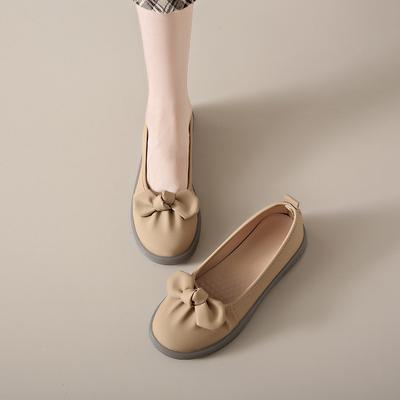 Damskie płaskie 2024 Lato Nowa Moda Okrągły Nosek Damskie Buty Casualowe Buty z Kokardką Antypoślizgowe Buty z Niskim Wycięciem Zapatos