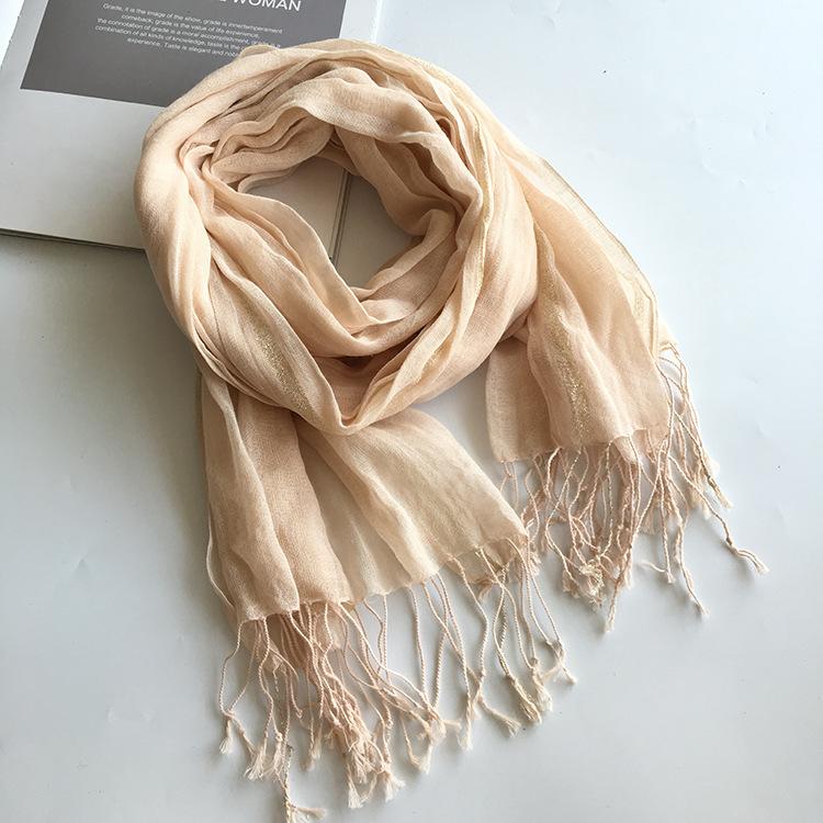 cotton linen light women Scarf Fashion Long Size  Lady Wraps Solid Color Muslim Head Scarf Shawls And Wraps