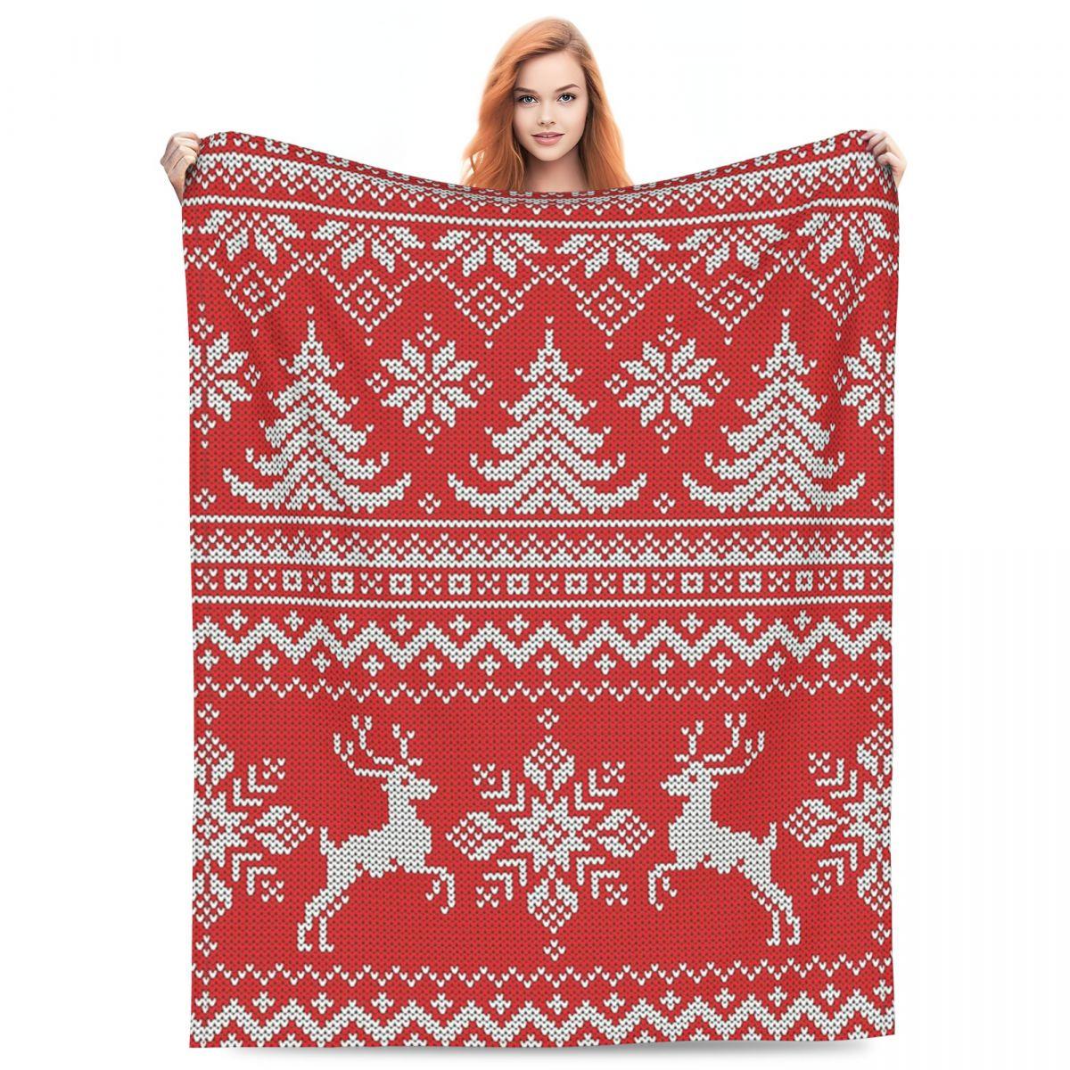 Pandara Jewelry Unisex Red Christmas Snowflakes On Xmas Blankets Fleece Sofa Throw Blanket Throw Blankets For Couch Bedding Office Throws Bedspread