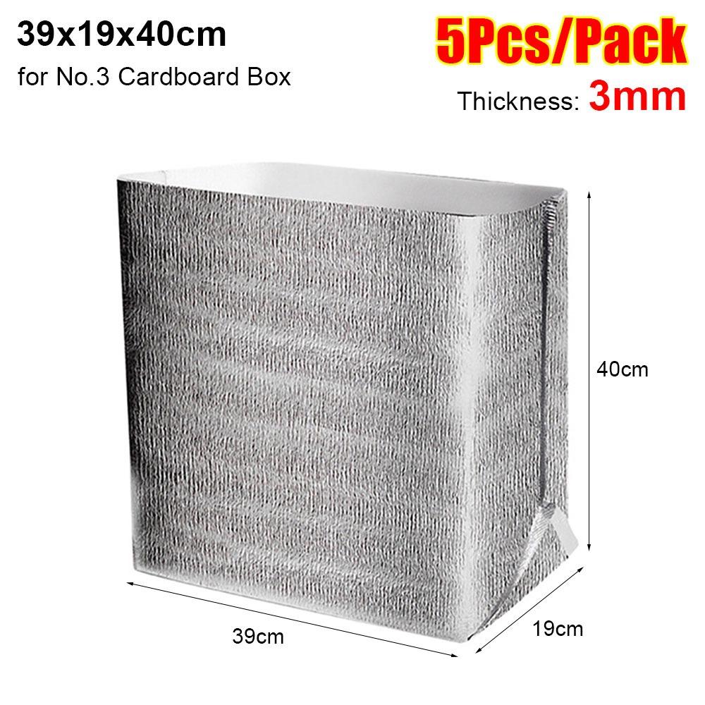 5Pcs Portable Ice Cold Warm Aluminum Foil Bag Food Thermal Delivery Carrier Insulation Bag 3mm Packing Cooler Bag Drink Storage