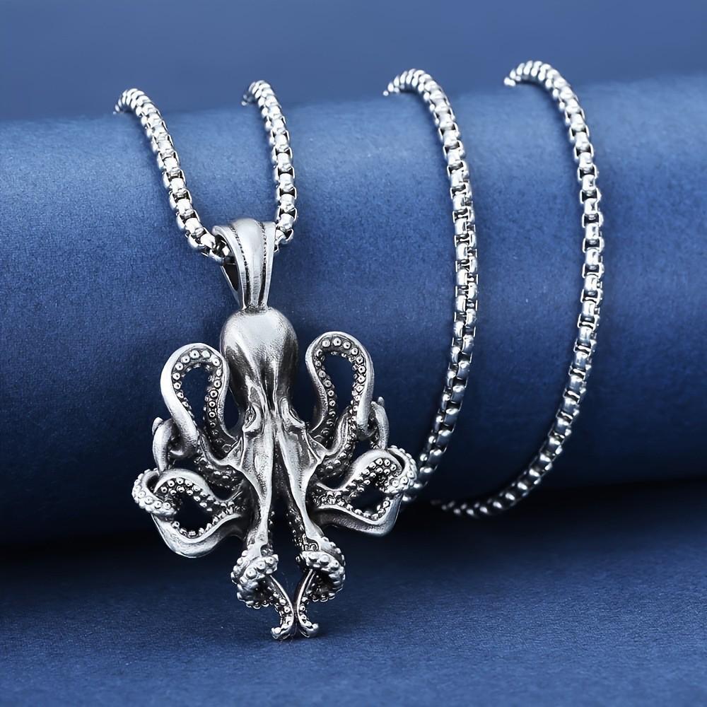 Retro Octopus Pendant Stainless Steel Necklace: Hip Hop European & American Style
