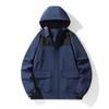 M-8XL Abnehmbarer Hut Winddichter und wasserdichter Sport-Windbreaker Vielseitige Jacke Dünner Mantel Übergroßer Sprinter 8XL