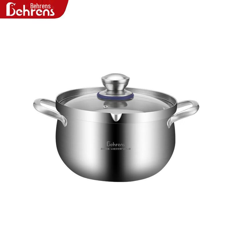 Beluns 22cm 3-Ply 304 Stainless Steel Soup Pot