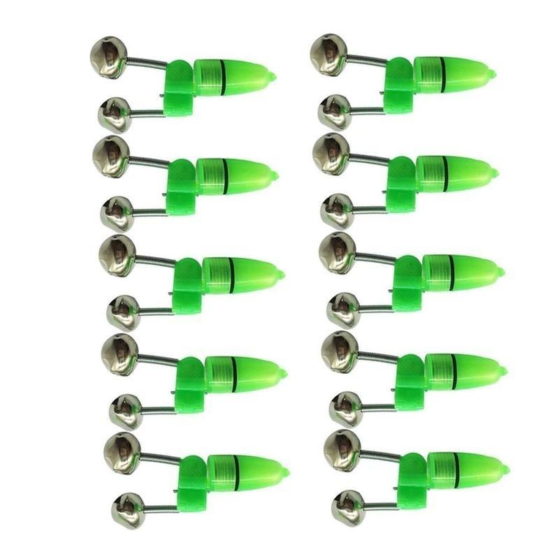 3Pcs LED Light Double Twin Bells Tip Clip On Fish Fishing Rod Bite Alarm