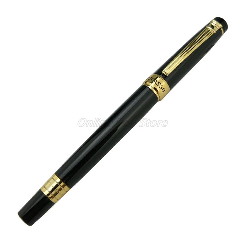 Picasso 917 Metal Black Barrel Financial Roller Ball Pen Gold Trim Refillable Professional Office Stationery Writing Tool
