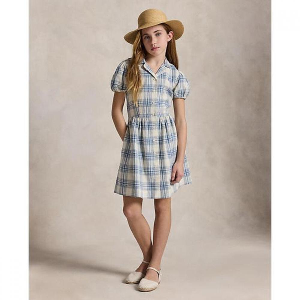 

Polo Ralph Lauren Girls 7 16 Years Plaid Linen Cotton Shirtdress Cwpodrsg3d21155101 12