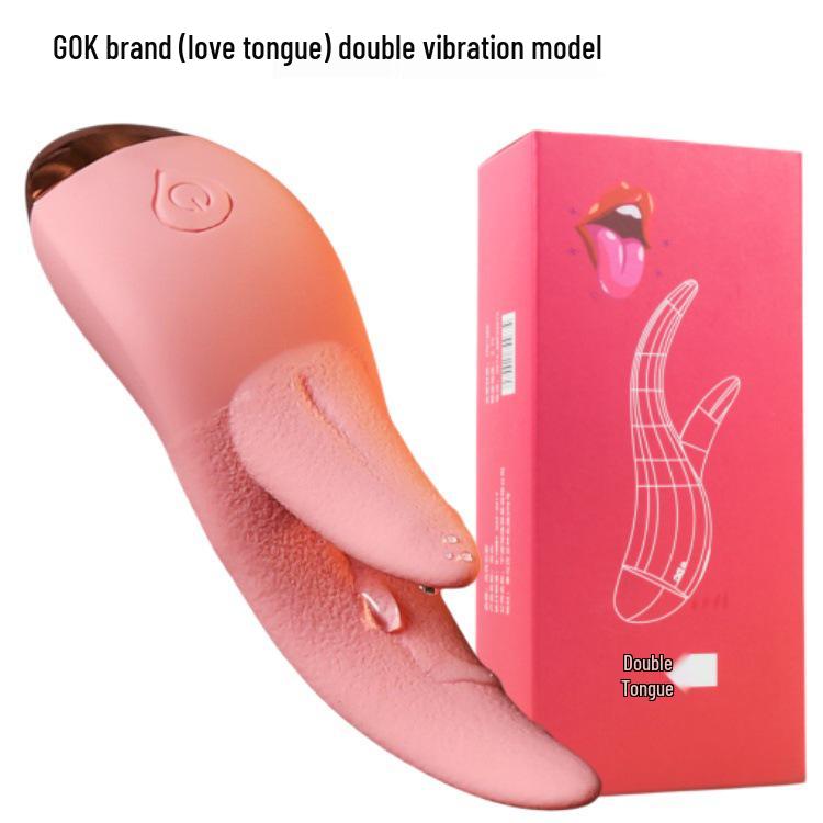 Electric Vibrating Massager for Women - Dual Licking Tongue with Warming Feature