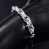Cadena de Cuerda Punk Pulsera Gruesa de Acero Inoxidable para Mujeres Hombres Cadena Básica para Mano Pie Tobillo Pulsera Brazalete Tobilleras Joyería de Metal