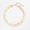 Bohemia Fashion Dopamine Color Acrylic Round Bead Handmade Beading Necklace for Women Temperament Simple Jewelry Accessory Gift