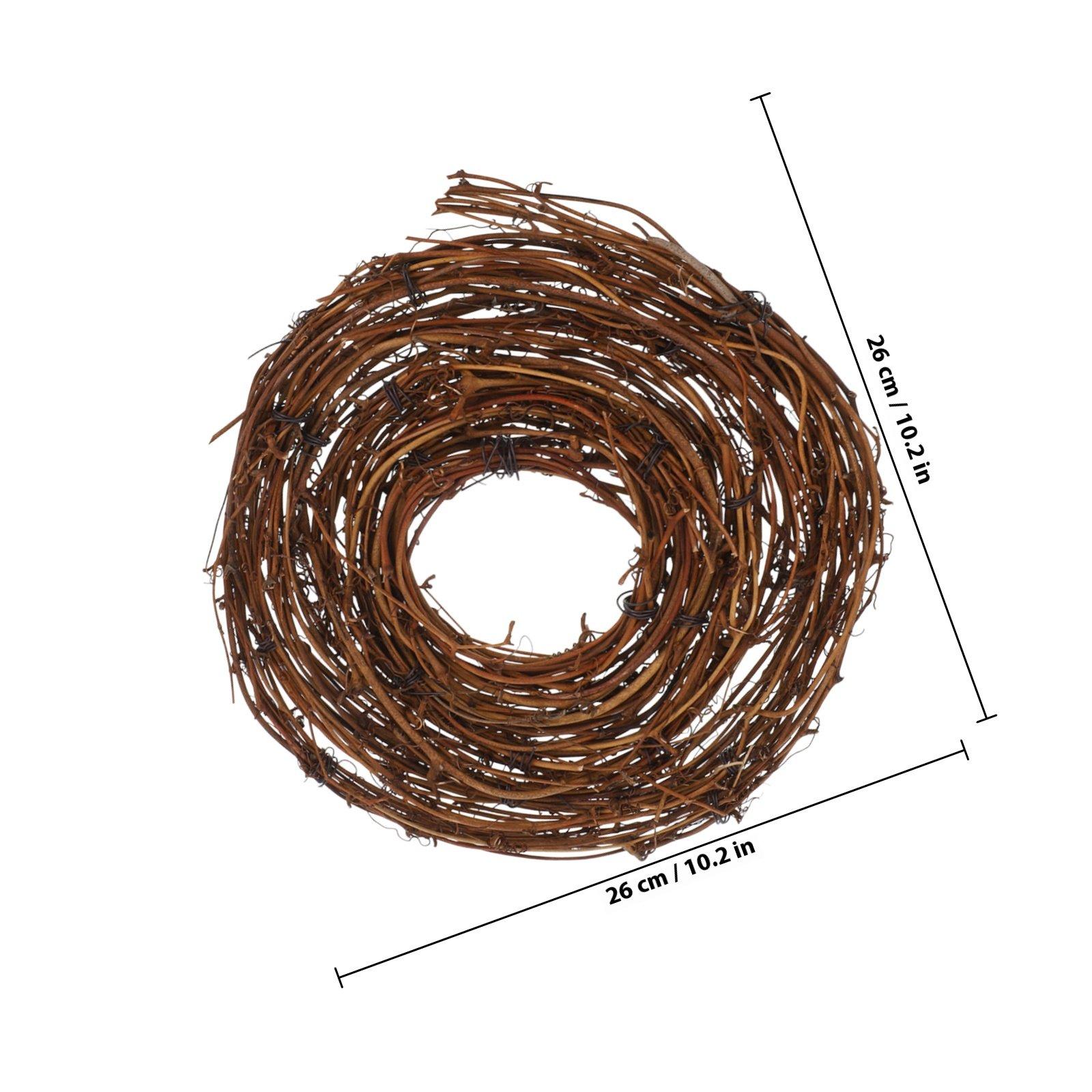

Versatile Rattan Wreath DIY Craft Supply Handmade Rattan Garland Base for Floral Wreaths Front Door Hanging Decoration Craft кофейный