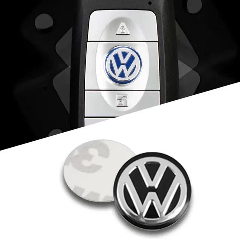 2026 Hot For Volkswagen VW 14mm Car Key Emblem Stickers Auto Control Key Logo Decals For Volkswagen Scirocco POLO Tiguan Passat