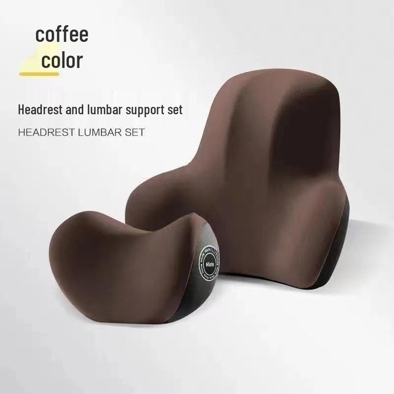 Luxury Car Memory Foam Neck and Back Pillow Set