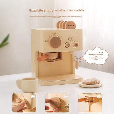 Wooden Coffee Maker Play Set for Kids: Afternoon Tea & Biscuits - Perfect Birthday Gift for Little Girls