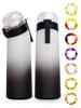 1 Stück 650ml Aromatisierte Wasserflasche mit Zufälligen 1 Aromapod Luftwasserflasche Mattiertes Schwarz Luft Camping Fitness Sportbecher