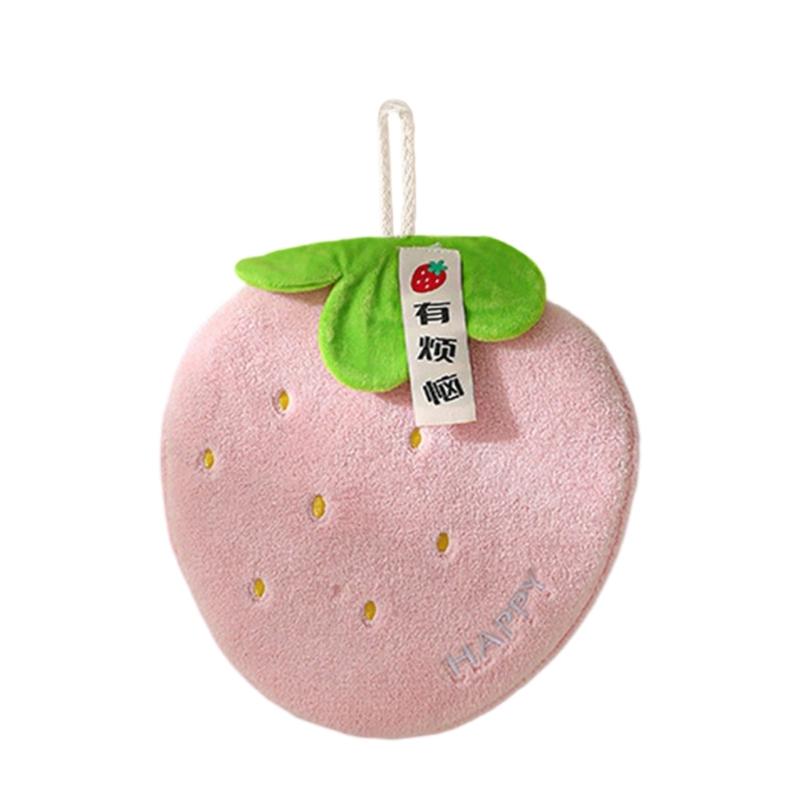 

Color Hand Towel In Coral Fleece With Fruit Shape Lovely For Kitchen Use And Keep Hands Dry Effortlessly