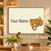 Custom Name Rilakkuma 5D Diamond Painting Personalized Full Drill Diamond Art Kit Gift