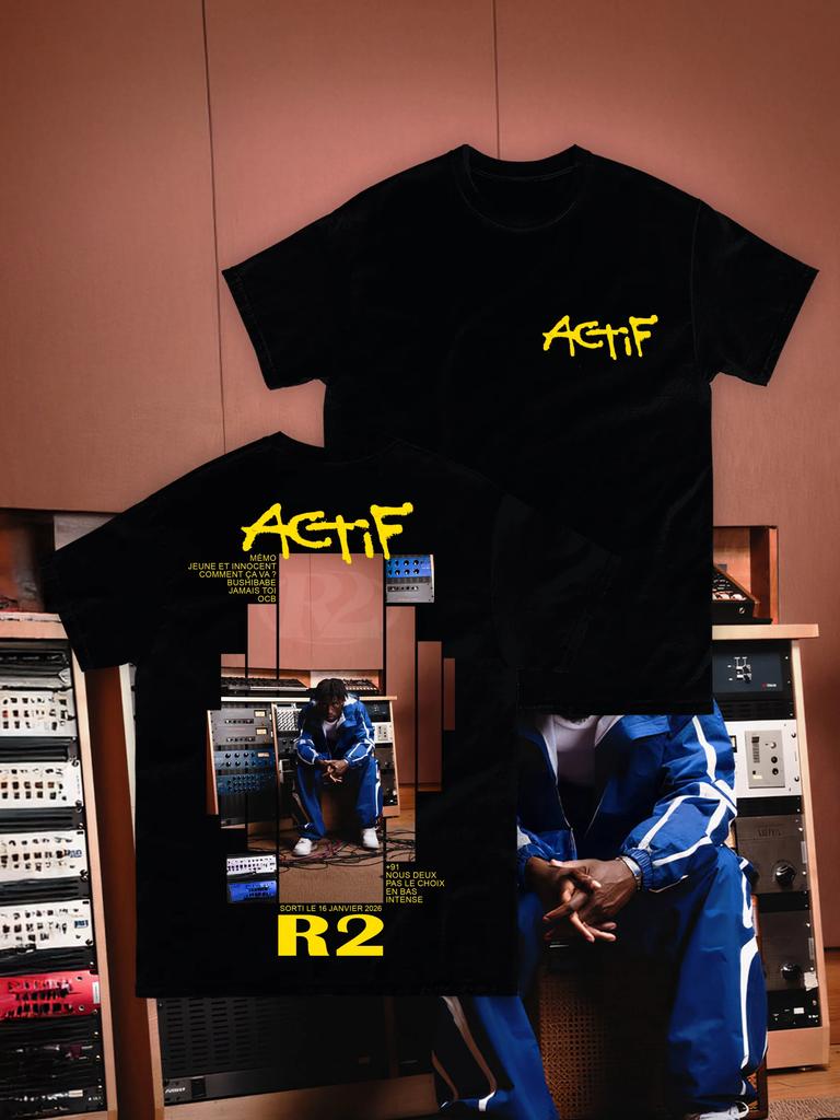 Fashion Rapper R2 Actif Album 2026 Unisexs Women Tee Tops Casual Oversized Tshirts Fashion Hip Hop Short Sleeves Streetwear