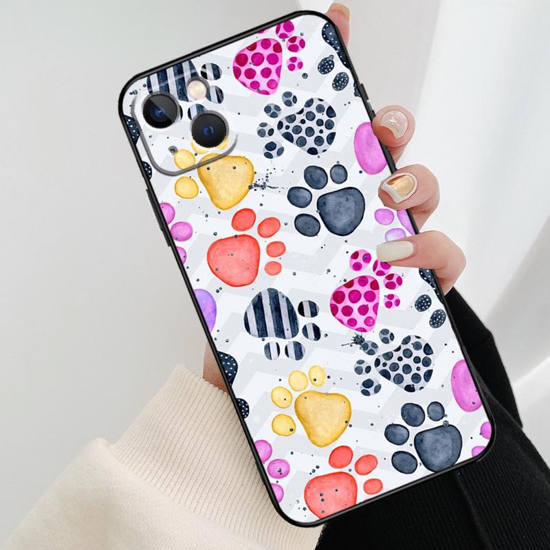 Animal Dog Paw Prints Phone Case For iPhone 17 Pro Max 15 14 13 11 12 16 Pro Max mini 15 16 Plus 16e 17 Air Cover